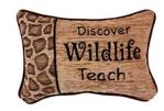Discover Wildlife Teach Tapestry Word Pillow