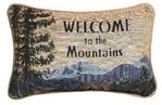 Welcome To The Mountains Tapestry Word Pillow