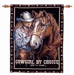 Cowgirl By Choice Gotta Ride Tapestry Wall Hanging