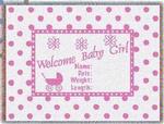 Welcome Baby Girl Throw Blanket