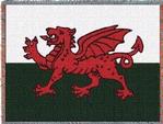 Welsh Dragon Flag Throw Blanket
