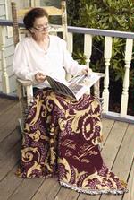 NEW Floral Scroll Lap Throw