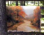 Autumn Lane Tapestry Throw