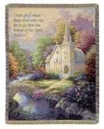 Church in the Country Tapestry Throw