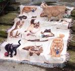 NEW Curious Kitties Tapestry Throw