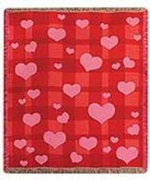  NEW Loving Hearts Tapestry Throw