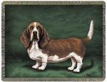 Pedigree Basset Hound Tapestry Throw
