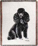 Pedigree Black Poodle Tapestry Throw