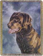 Pedigree Chocolate Lab Tapestry Throw