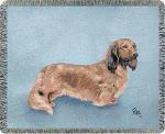 Pedigree Long Haired Dachshund Tapestry Throw