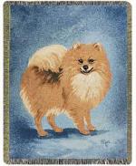 Pedigree Pomeranian Tapestry Throw