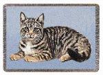  SALE Striped Tappy Cat Tapestry Throw