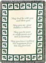 May God Be With You Tapestry Chenille Throw