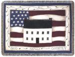 God, Family, Country Tapestry Throw