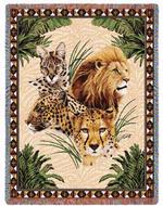 Big Cats Tapestry Throw