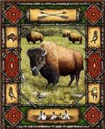 Buffalo Lodge Tapestry Wall Hanging