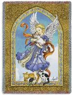 Angel of Cats Tapestry Throw