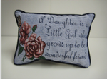 A Daughter Tapestry Word Pillow