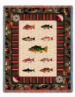 Gone Fishing Tapestry Throw