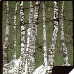 NEW Green Birch Trees Denali Microplush ® Blanket