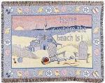 A Gift to Remember Home Is Where The Beach Is Tapestry Throw