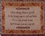A Gift to Remember Son Tapestry Throw