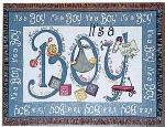A Gift to Remember Its A Boy Tapestry Throw