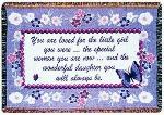 A Gift to Remember Daughter Tapestry Throw