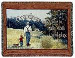 A Gift to Remember Grandpa Tapestry Throw