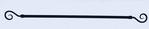 SALE Medieval Hook - Black, Drapery or Wall Hanging Dowel Rod with Finial