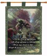 The Garden of Hope with Verse Tapestry Wall Hanging