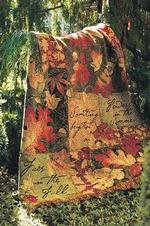 Fall Leaf Collage Tapestry Throw