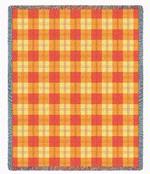 Mango Plaid Tapestry Throw