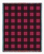 Watermelon Plaid Tapestry Throw