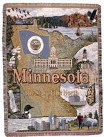 State of Minnesota Tapestry Throw