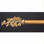 Black Scroll Final Rod W/Crystals Curtain, Drapery or Wall Hanging Dowel