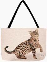 SALE Bengal Cat Tapestry Tote Bag