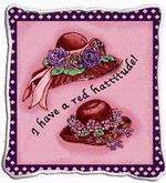 SALE Red Hattitude Tapestry Throw Pillow