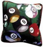 Let's Play Pool Tapestry Throw Pillow