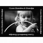 I Love Grandma and Grandpa Border Photo Throw ™