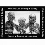 We Love Mommy and Daddy Border Photo Throw ™