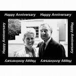 Happy Anniversary Border Photo Throw ™