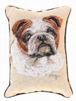 SALE Pedigree Bulldog Tapestry Throw Pillow