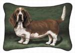 Pedigree Basset Hound Tapestry Throw Pillow