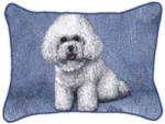 Pedigree Bichon Frise Tapestry Throw Pillow