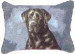 Pedigree Black Lab Tapestry Throw Pillow