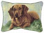 Pedigree Dachshund Tapestry Throw Pillow