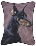 Pedigree Doberman Tapestry Throw Pillow