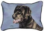 Pedigree Chocolate Lab Tapestry Throw Pillow