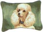 Pedigree White Poodle Tapestry Throw Pillow